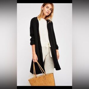Free people Black Alpaca Wool Cardigan M